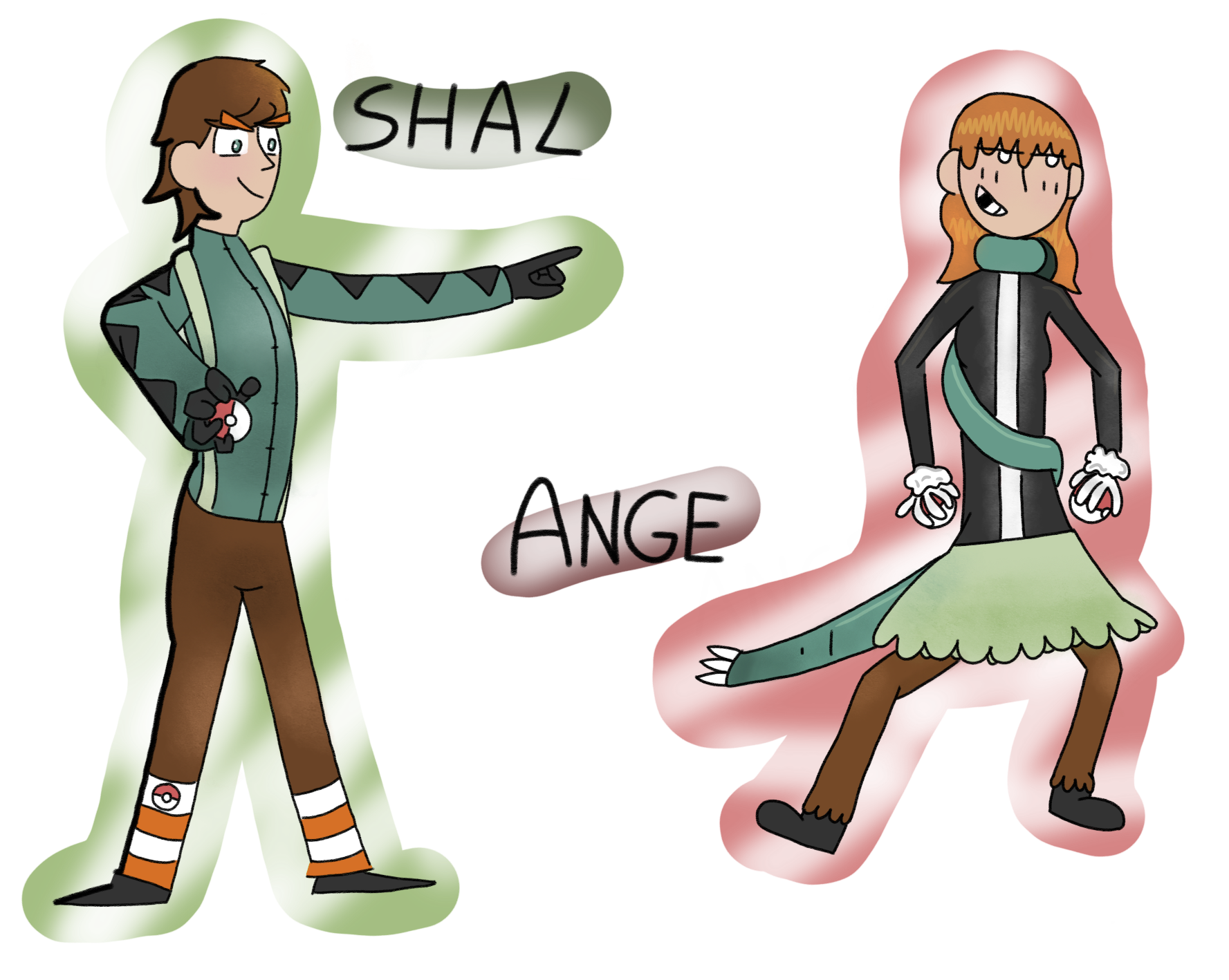 Shal and Ange, the game protagonists.